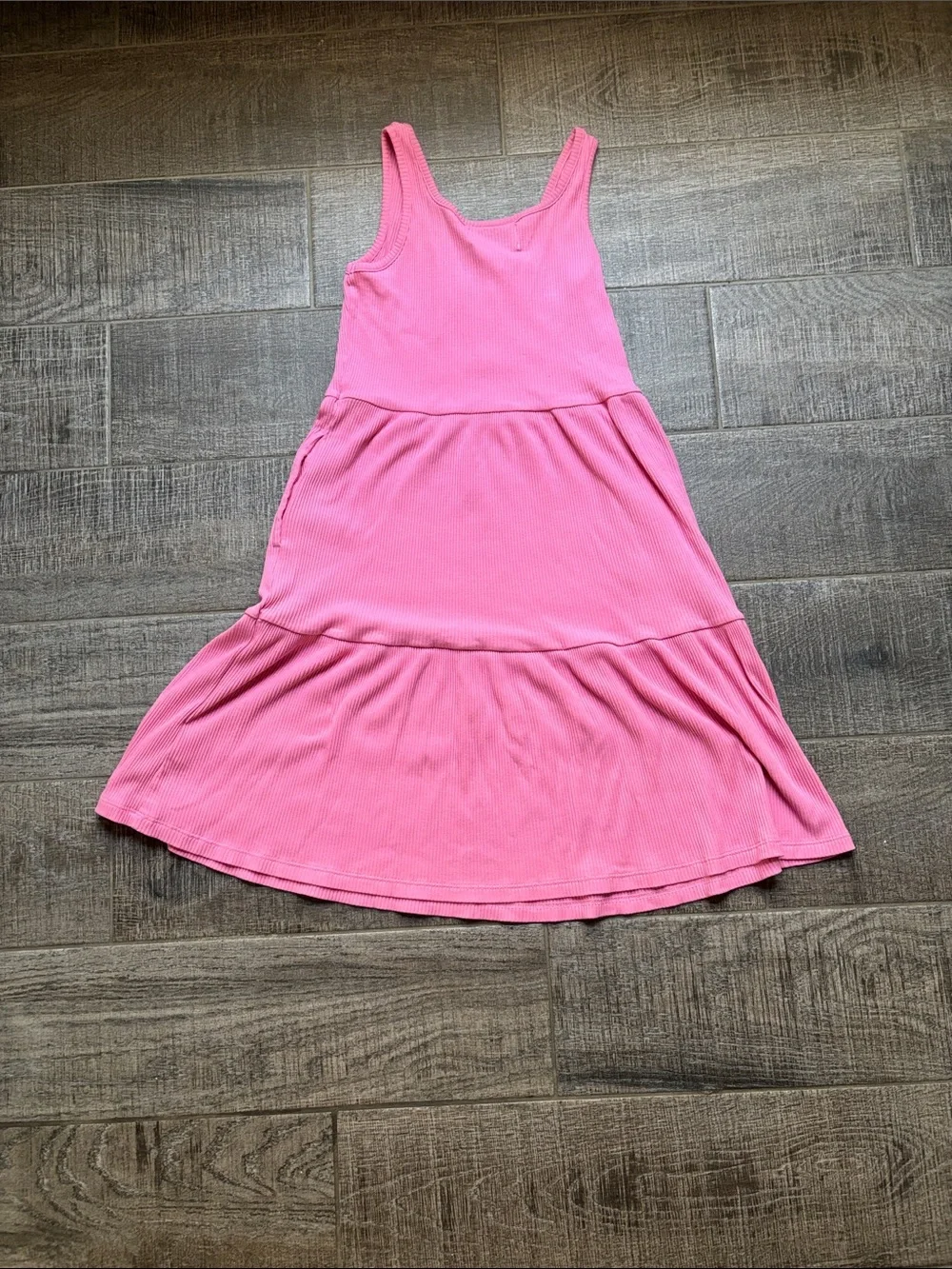 2 Set Old Navy Pink and Black Sleeveless Tiered Knit Dress